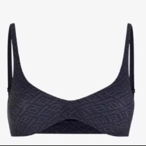FENDI X SKIMS Women’s Skimpy Scoop Bra | Sz: Medium | Color: Black | LIMITED ED! - Picture 1 of 11